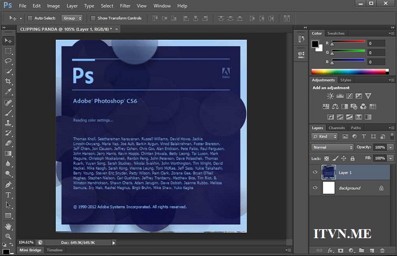 Adobe Photoshop CS6 Portable (Ổn định, nhẹ nhàng)